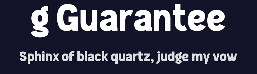 g Guarantee by wepfont.com — Sans Serif Font — thumbnail 2