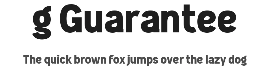 g Guarantee by wepfont.com — Sans Serif Font