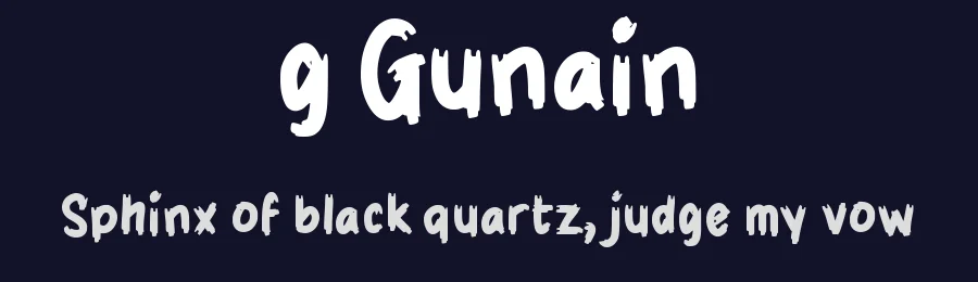 g Gunain by wepfont.com — Script Handwritten Font — thumbnail 2