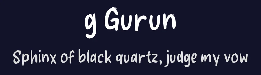 g Gurun by wepfont.com — Script Handwritten Font — thumbnail 2