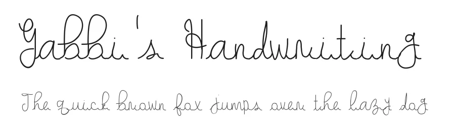 Gabbi's Handwriting