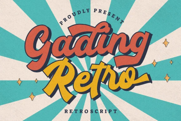 Gading Retro Font by CreatypeStudio — Script Handwritten Font