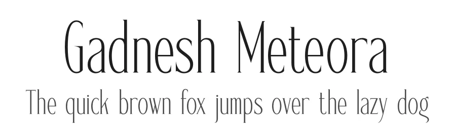Gadnesh Meteora by Storytype Studio — Serif Font