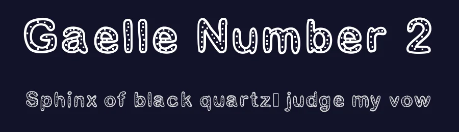 Gaelle Number 2 by Gaelleing — Decorative Font — thumbnail 2