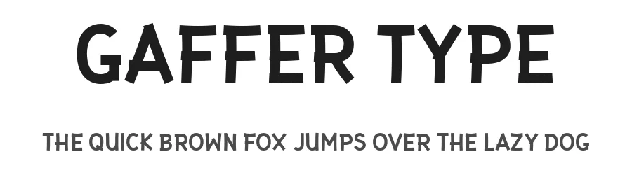 Gaffer Type by Archetype — Decorative Font