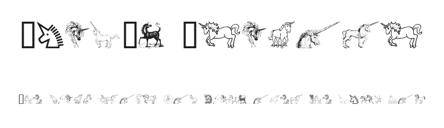 Gail's Unicorn by House of Lime — Dingbats Font