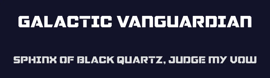 Galactic Vanguardian by Fontry — Display Font — thumbnail 2