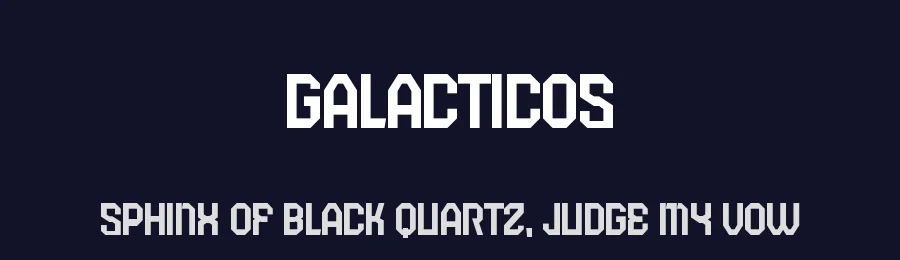 Galacticos by Trequartista Studio — Display Font — thumbnail 2