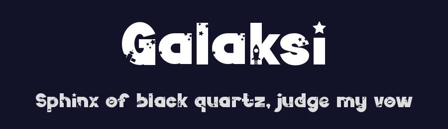 Galaksi by Satoro Satoro — Decorative Font — thumbnail 2