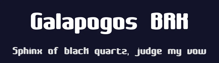 Galapogos BRK by Ænigma — Display Font — thumbnail 2
