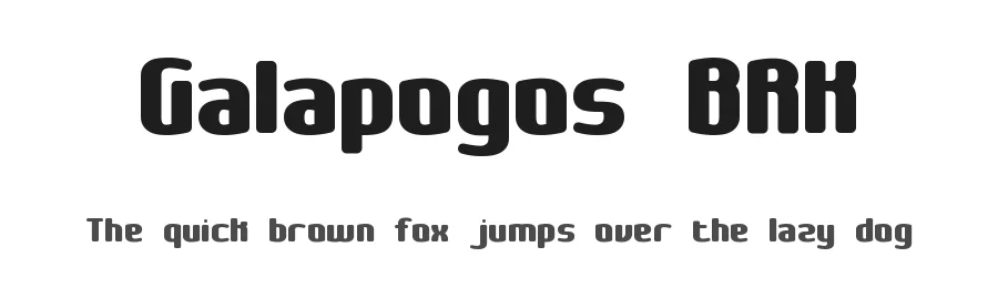 Galapogos BRK by Ænigma — Display Font