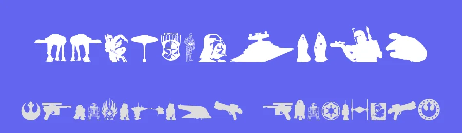 Galaxy Far Far Away by Iconian Fonts — Dingbats Font — thumbnail 3