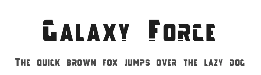Galaxy Force by Pixel Sagas — Display Font