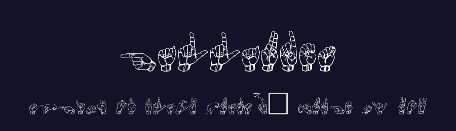 Gallaudet by David Rakowski — Dingbats Font — thumbnail 2