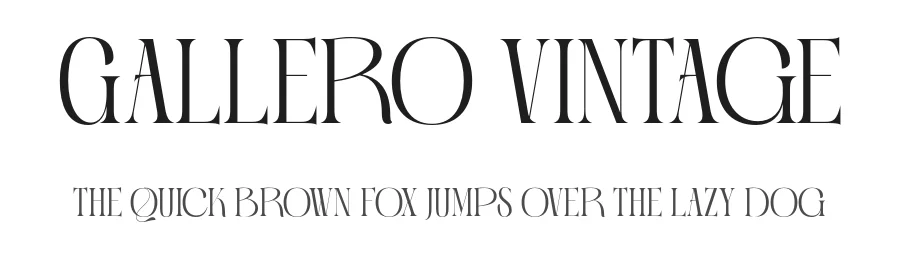 Gallero Vintage by Nirmana Visual — Decorative Font