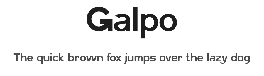 Galpo by Gilang Ternadho — Sans Serif Font
