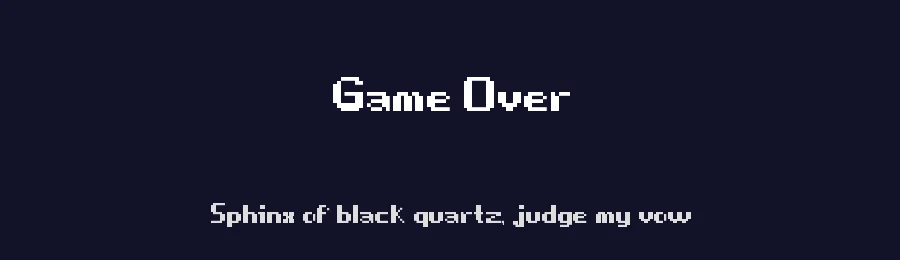 Game Over by Pedro M. Pastor — Display Font — thumbnail 2