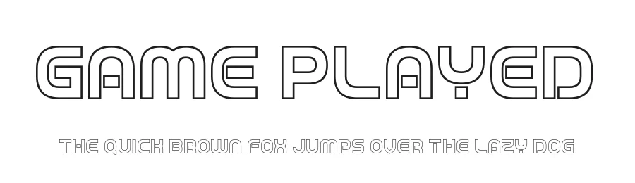 Game Played by Chequered Ink — Display Font