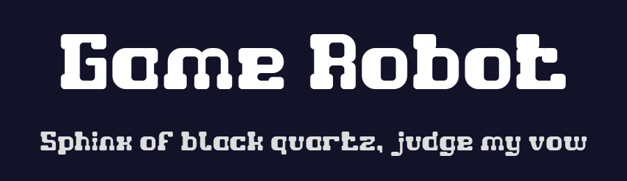 Game Robot by weknow — Display Font — thumbnail 2