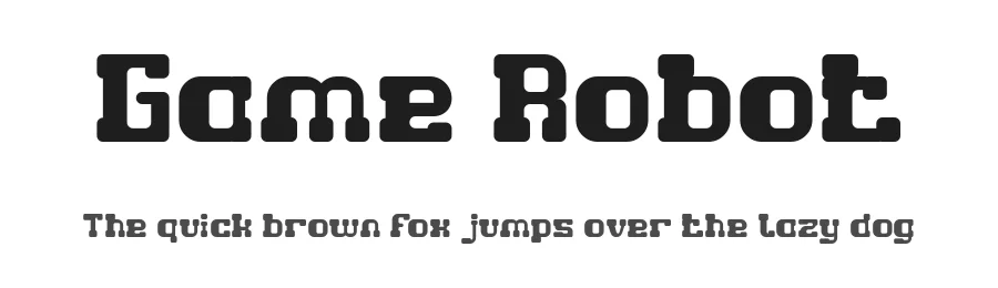 Game Robot by weknow — Display Font