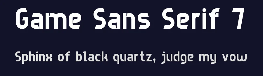 Game Sans Serif 7 by Style-7 — Display Font — thumbnail 2