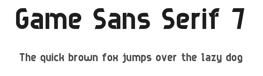 Game Sans Serif 7 by Style-7 — Display Font