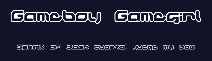 Gameboy Gamegirl by Lovedesign Co. — Display Font — thumbnail 2