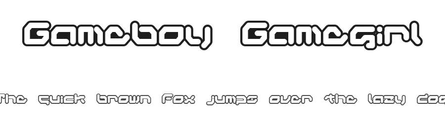 Gameboy Gamegirl by Lovedesign Co. — Display Font