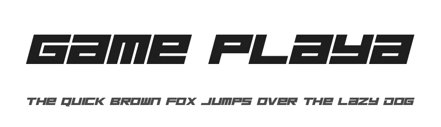 Game Playa by Hawtpixel — Display Font