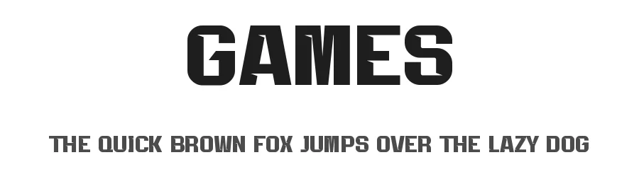 Games by Graphicxell — Sans Serif Font