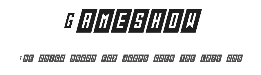 Gameshow by Hawtpixel — Display Font