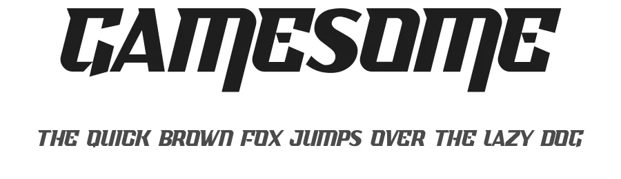 Gamesome by Mocha Frappuccino — Display Font