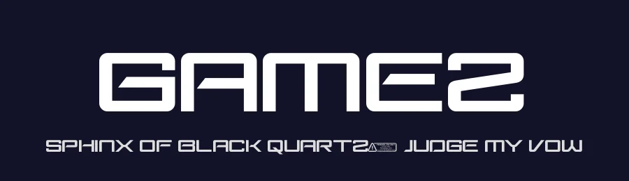 Gamez by Kong Font — Display Font — thumbnail 2
