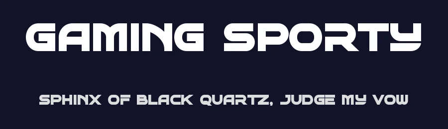 Gaming Sporty by Graphicxell — Display Font — thumbnail 2