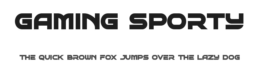 Gaming Sporty by Graphicxell — Display Font