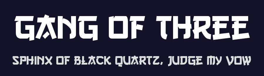 Gang of Three by Vic Fieger — Decorative Font — thumbnail 2