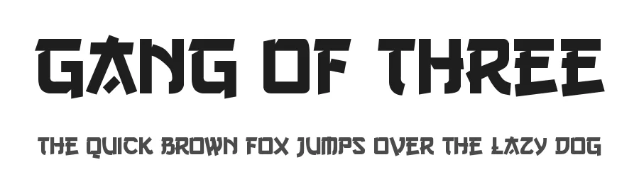Gang of Three by Vic Fieger — Decorative Font