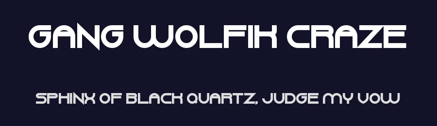 Gang Wolfik Craze by Chequered Ink — Display Font — thumbnail 2
