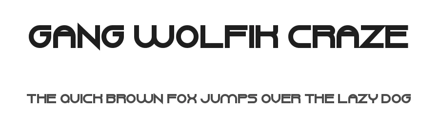 Gang Wolfik Craze by Chequered Ink — Display Font