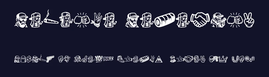 Gangsta Paradise by Cat.B — Dingbats Font — thumbnail 2