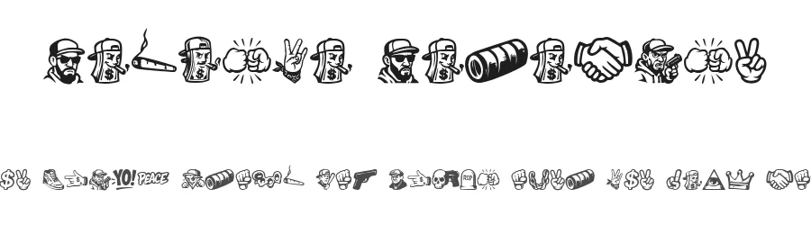 Gangsta Paradise by Cat.B — Dingbats Font