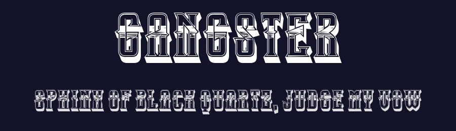 Gangster by Vladimir Nikolic — Decorative Font — thumbnail 2