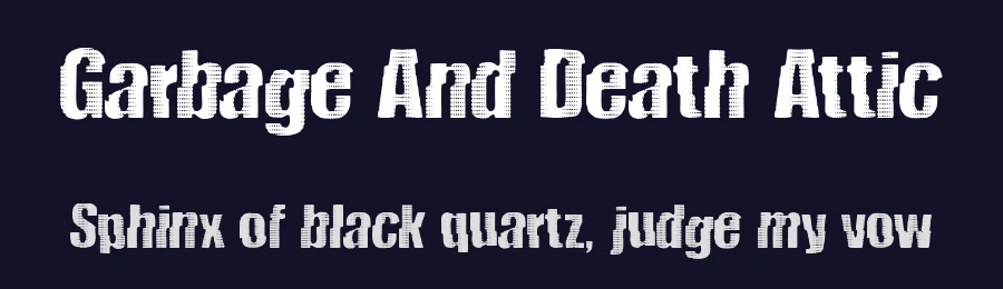 Garbage And Death Attic by Woodcutter — Decorative Font — thumbnail 2