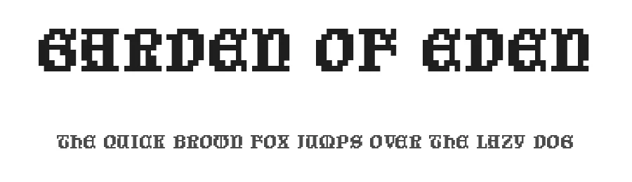 Garden of Eden by Alexander Pravdin — Decorative Font