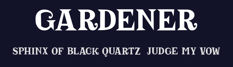 Gardener by Vladimir Nikolic — Decorative Font — thumbnail 2