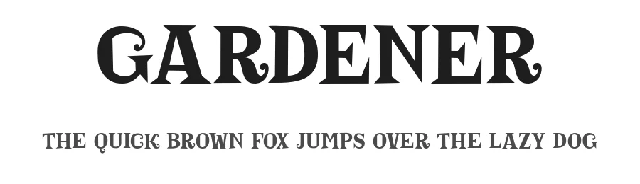 Gardener by Vladimir Nikolic — Decorative Font