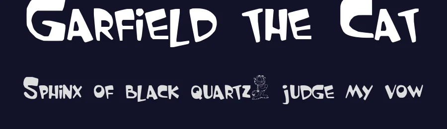 Garfield the Cat by SpideRaYsfoNtS — Decorative Font — thumbnail 2