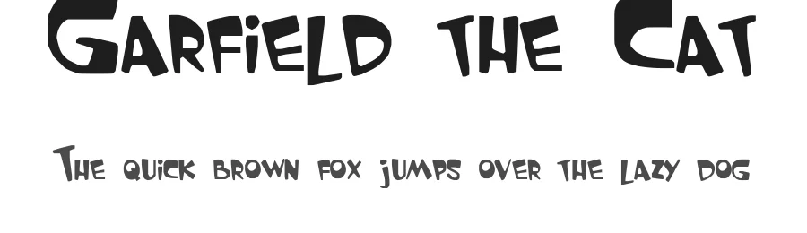 Garfield the Cat by SpideRaYsfoNtS — Decorative Font