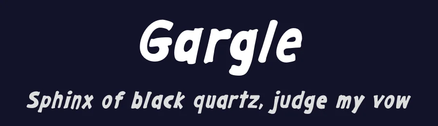 Gargle by Typodermic Fonts — Decorative Font — thumbnail 2