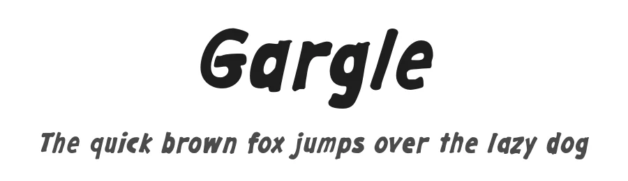 Gargle by Typodermic Fonts β Decorative Font